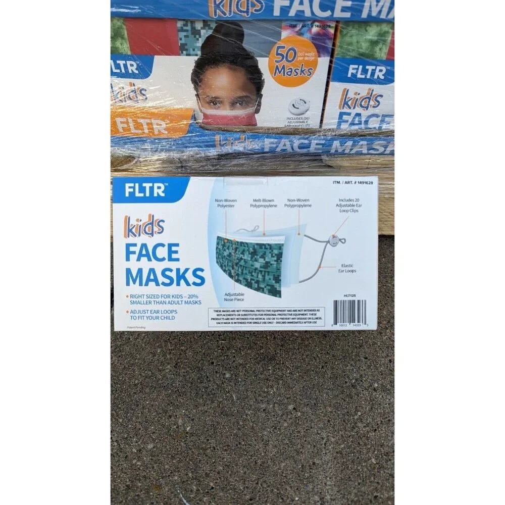 New! - FLTR Kids Face Mask 6 Boxes 300 Masks FREE SHIPPING!!!